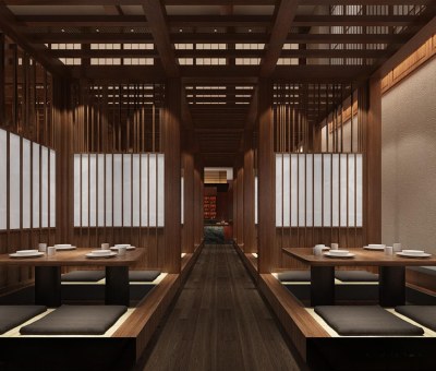 日式餐厅3D模型下载